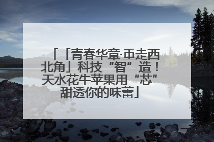 「青春华章·重走西北角」科技“智”造！天水花牛苹果用“芯”甜透你的味蕾