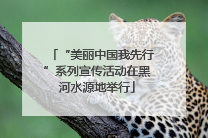 “美丽中国我先行”系列宣传活动在黑河水源地举行