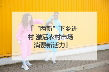 “两新”下乡进村 激活农村市场消费新活力