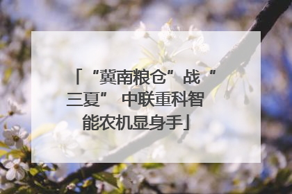 “冀南粮仓”战“三夏” 中联重科智能农机显身手