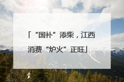 “国补”添柴，江西消费“炉火”正旺