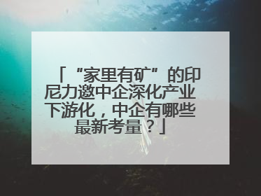 “家里有矿”的印尼力邀中企深化产业下游化，中企有哪些最新考量？