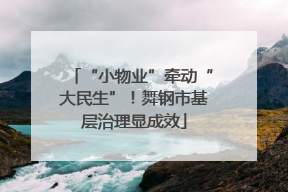 “小物业”牵动“大民生”！舞钢市基层治理显成效