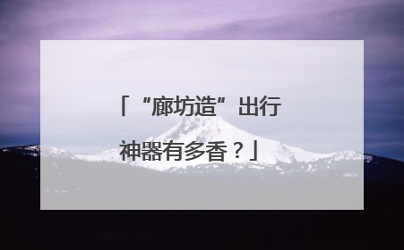 “廊坊造”出行神器有多香？