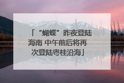 “蝴蝶”昨夜登陆海南 中午前后将再次登陆粤桂沿海