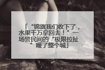 “锦旗我们收下了，水果千万拿回去！”一场警民间的“极限拉扯”暖了整个城