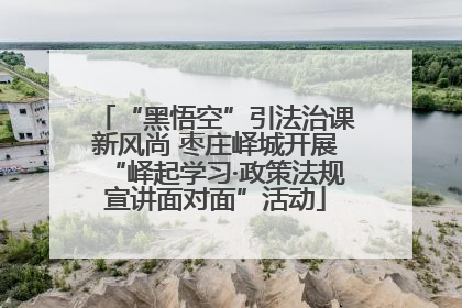 “黑悟空”引法治课新风尚 枣庄峄城开展“峄起学习·政策法规宣讲面对面”活动