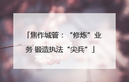 焦作城管：“修炼”业务 锻造执法“尖兵”