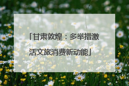 甘肃敦煌：多举措激活文旅消费新动能