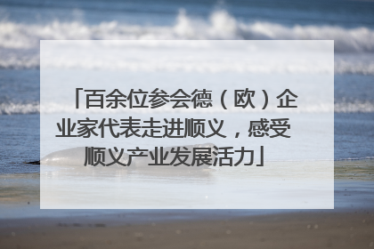 百余位参会德（欧）企业家代表走进顺义，感受顺义产业发展活力