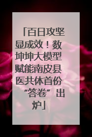 百日攻坚显成效！数坤坤大模型赋能南皮县医共体首份“答卷”出炉