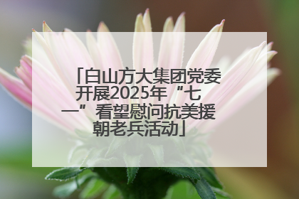 白山方大集团党委开展2025年“七一”看望慰问抗美援朝老兵活动