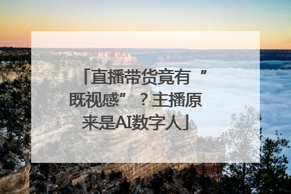 直播带货竟有“既视感”？主播原来是AI数字人