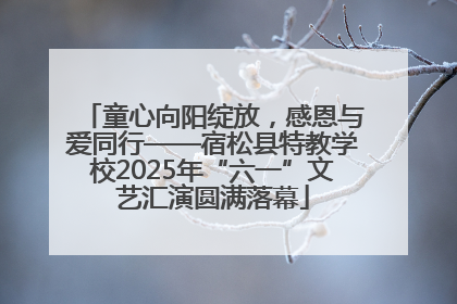 童心向阳绽放，感恩与爱同行——宿松县特教学校2025年“六一”文艺汇演圆满落幕