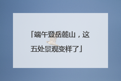 端午登岳麓山，这五处景观变样了