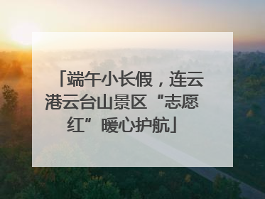 端午小长假，连云港云台山景区“志愿红”暖心护航
