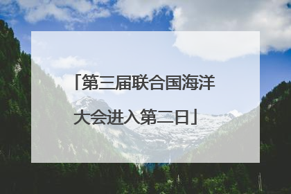 第三届联合国海洋大会进入第二日