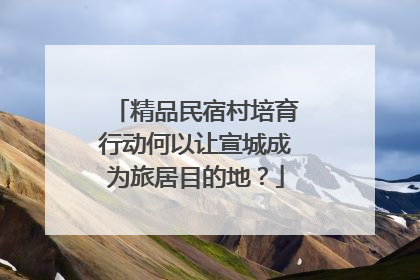 精品民宿村培育行动何以让宣城成为旅居目的地？