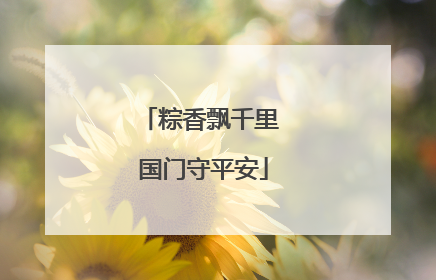 粽香飘千里 国门守平安