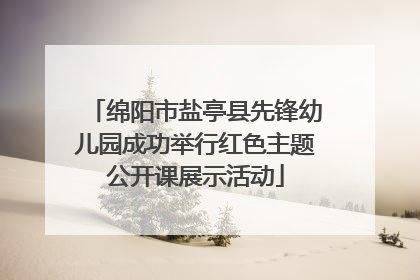 绵阳市盐亭县先锋幼儿园成功举行红色主题公开课展示活动