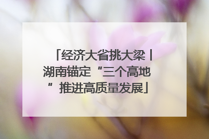 经济大省挑大梁丨湖南锚定“三个高地”推进高质量发展