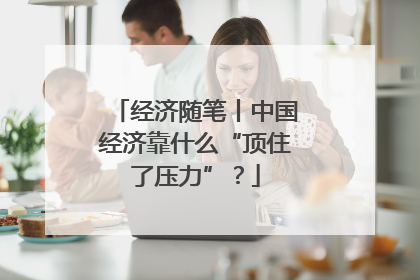 经济随笔丨中国经济靠什么“顶住了压力”？