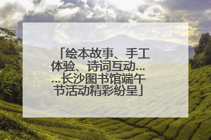 绘本故事、手工体验、诗词互动……长沙图书馆端午节活动精彩纷呈