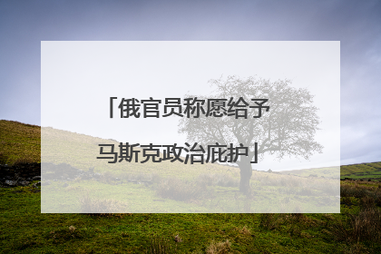 俄官员称愿给予马斯克政治庇护