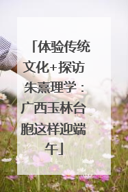 体验传统文化+探访朱熹理学：广西玉林台胞这样迎端午