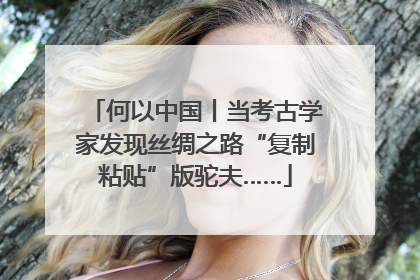 何以中国丨当考古学家发现丝绸之路“复制粘贴”版驼夫……