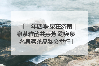 一年四季·泉在济南｜泉茶雅韵共芬芳 趵突泉名泉茗茶品鉴会举行