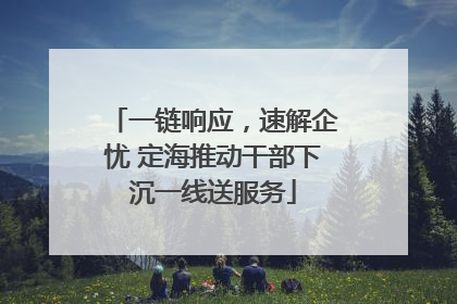 一链响应，速解企忧 定海推动干部下沉一线送服务