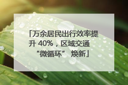万余居民出行效率提升 40%，区域交通 “微循环” 焕新