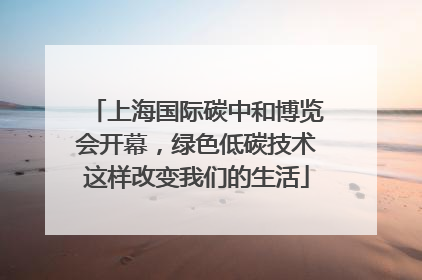 上海国际碳中和博览会开幕，绿色低碳技术这样改变我们的生活