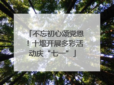 不忘初心颂党恩！十堰开展多彩活动庆“七一”