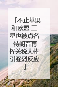 不止苹果和欧盟 三星也被点名 特朗普再挥关税大棒引强烈反应