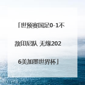 世预赛国足0-1不敌印尼队 无缘2026美加墨世界杯