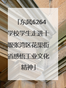 东风6264学校学生走进十堰张湾区花果街道感悟工业文化精神