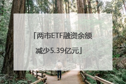 两市ETF融资余额减少5.39亿元