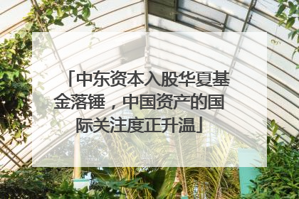 中东资本入股华夏基金落锤，中国资产的国际关注度正升温