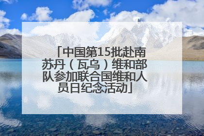 中国第15批赴南苏丹（瓦乌）维和部队参加联合国维和人员日纪念活动