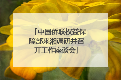 中国侨联权益保障部来湘调研并召开工作座谈会