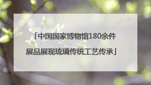 中国国家博物馆180余件展品展现琉璃传统工艺传承
