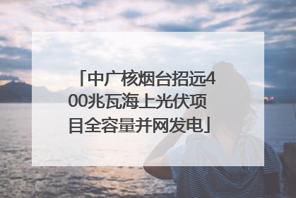 中广核烟台招远400兆瓦海上光伏项目全容量并网发电