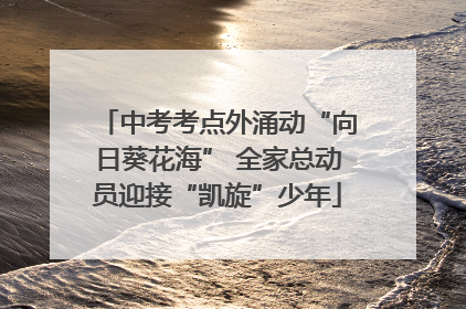 中考考点外涌动“向日葵花海” 全家总动员迎接“凯旋”少年