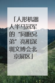 人形机器人半马冠军的“同胞兄弟”亮相深圳文博会北京展区