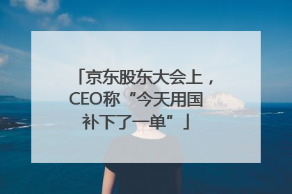 京东股东大会上，CEO称“今天用国补下了一单”