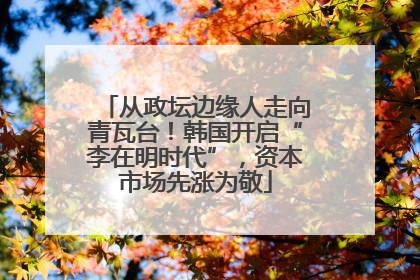 从政坛边缘人走向青瓦台！韩国开启“李在明时代”，资本市场先涨为敬