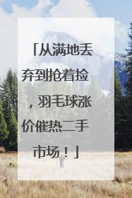 从满地丢弃到抢着捡，羽毛球涨价催热二手市场！