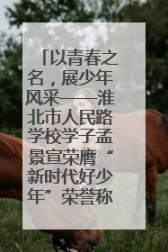以青春之名，展少年风采——淮北市人民路学校学子孟景宣荣膺“新时代好少年”荣誉称号